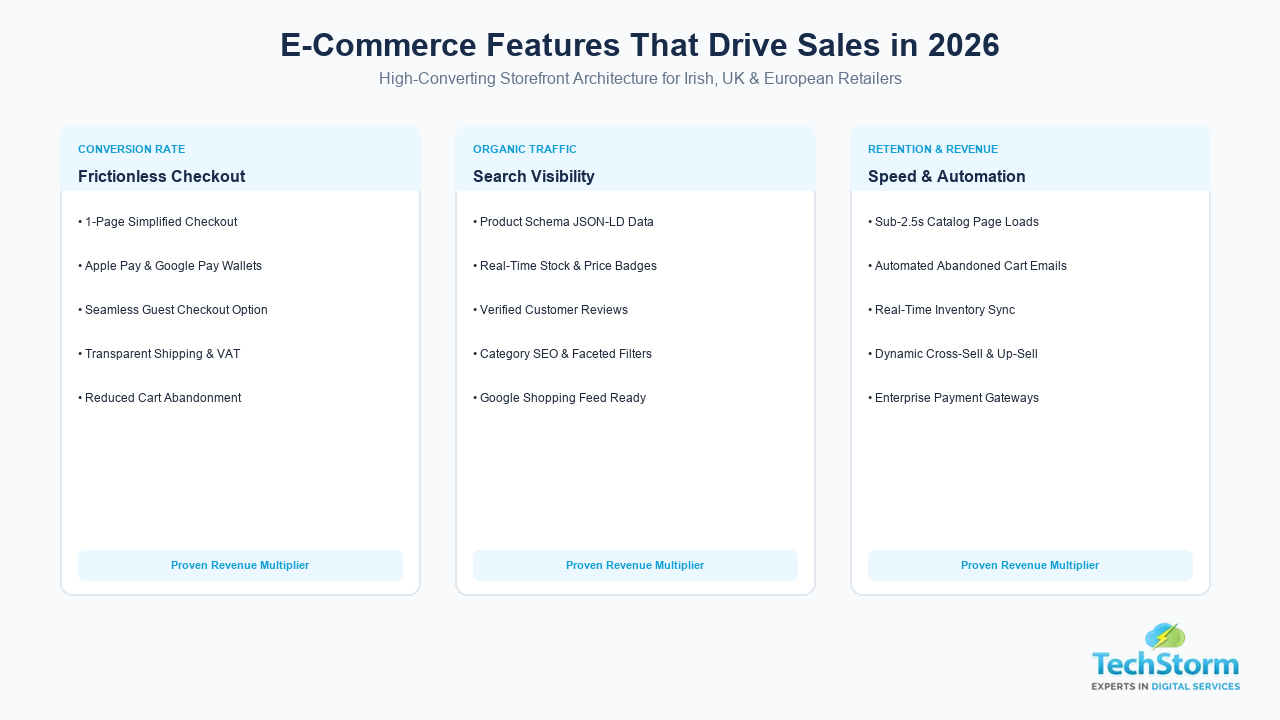 E-Commerce Features That Drive Sales in 2026 - TechStorm