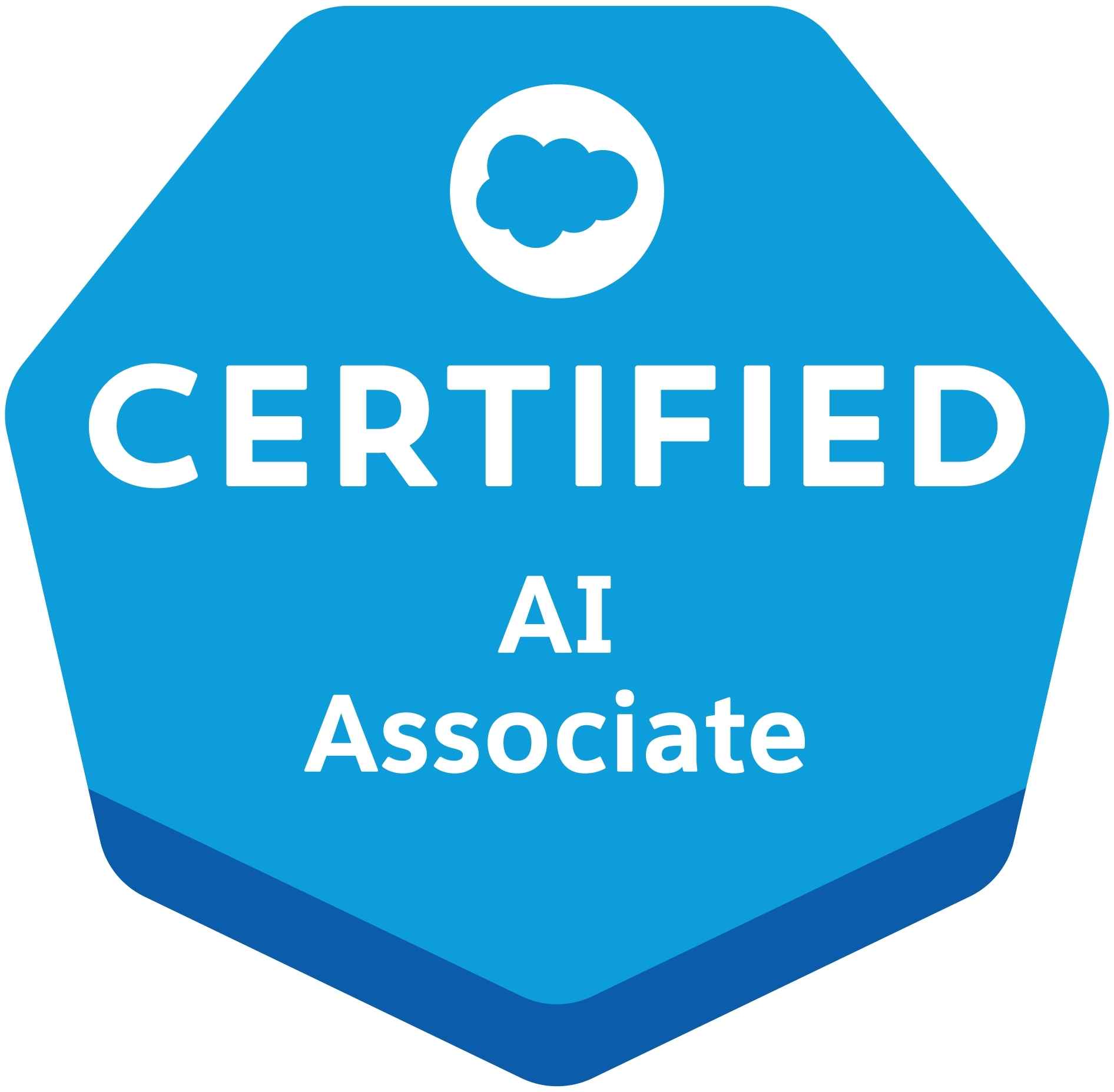 Salesforce Certified AI Associate badge representing TechStorm’s AI services
